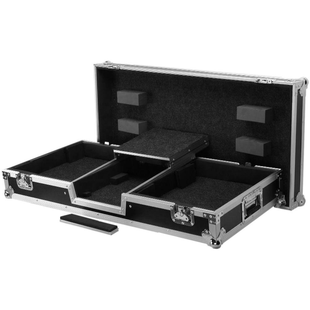 DeeJay LED Fly Drive Battle Case with Laptop Shelf for Two Turntables & One RN62 Mixer
