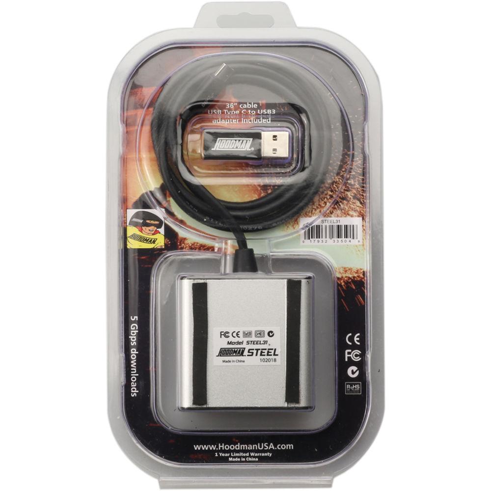 Hoodman Steel31 Dual-Slot CF SD Memory Card Reader
