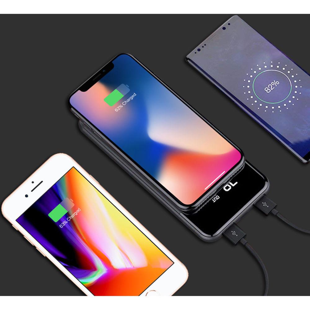 JarvMobile 10,000mAh Wireless Charging Power Bank with LED Display