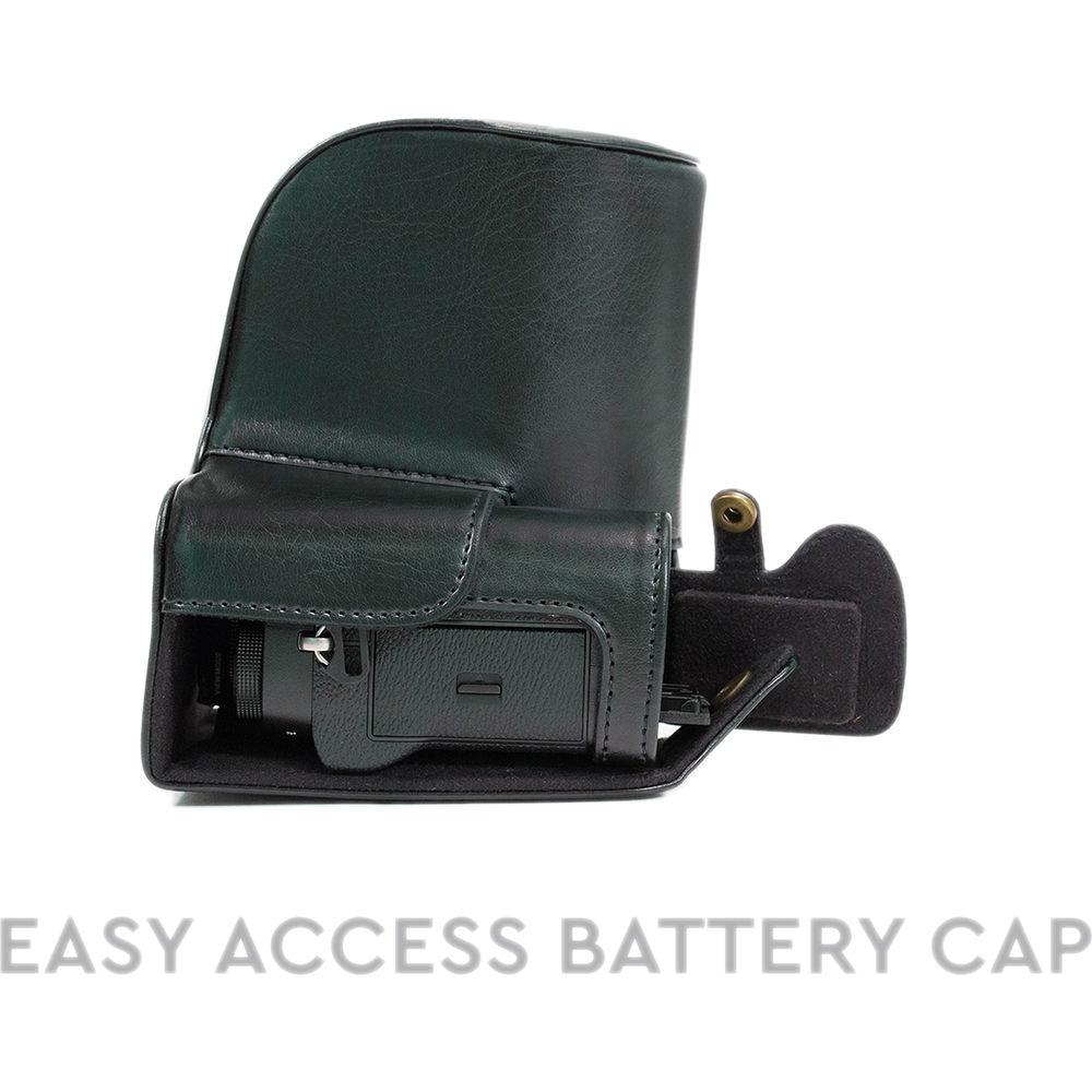 MegaGear MG870 Ever Ready Leather Case with Bottom Opening for Fujifilm X-T2 with 18-55mm