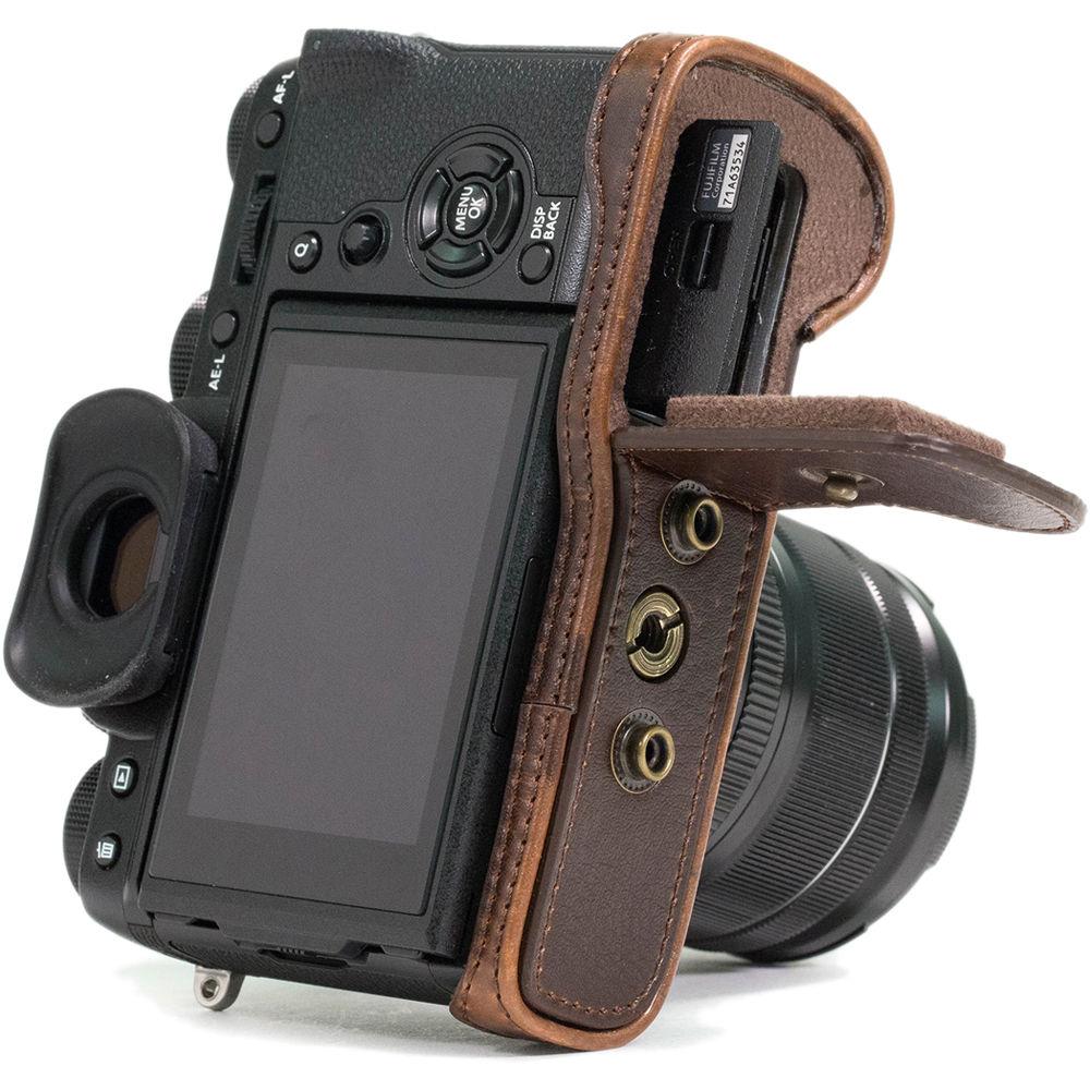 MegaGear MG871 Ever Ready Leather Case with Bottom Opening for Fujifilm X-T2 with 18-55mm