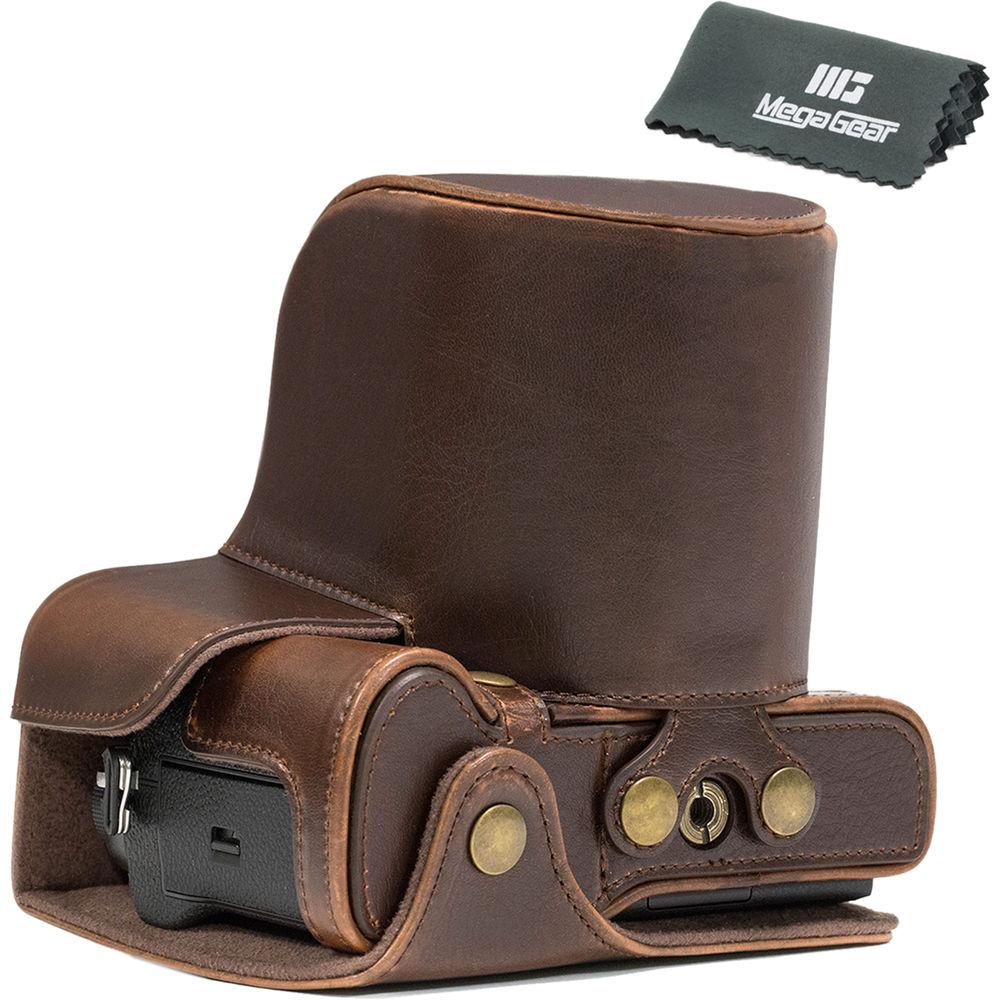 MegaGear MG871 Ever Ready Leather Case with Bottom Opening for Fujifilm X-T2 with 18-55mm