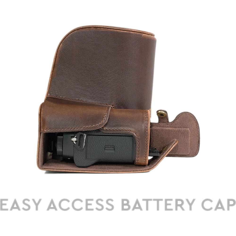 MegaGear MG871 Ever Ready Leather Case with Bottom Opening for Fujifilm X-T2 with 18-55mm