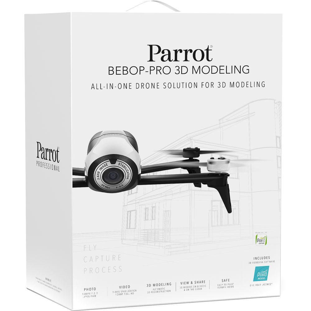 Parrot Bebop Pro 3D Modeling Drone with 14 Megapixel Flight Camera