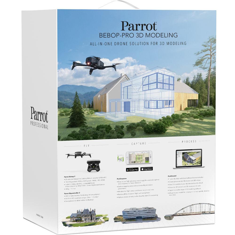Parrot Bebop Pro 3D Modeling Drone with 14 Megapixel Flight Camera