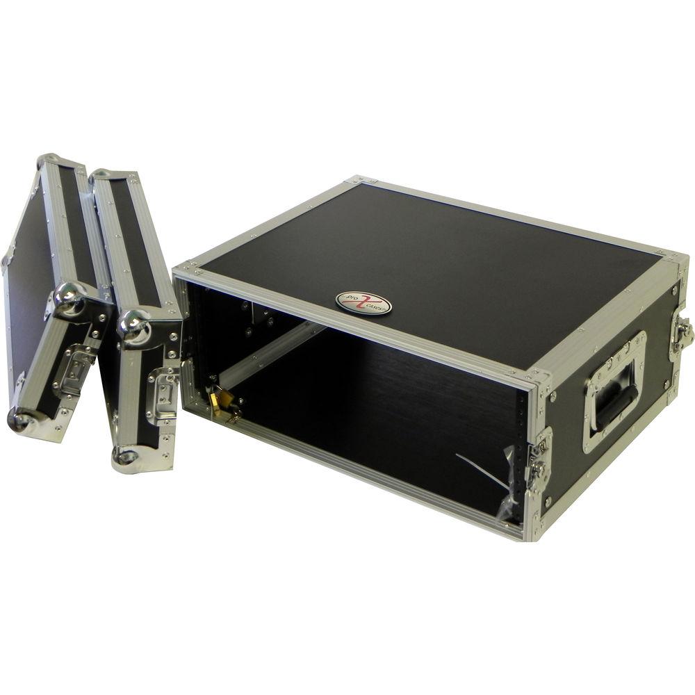 ProX X-4UE Deluxe Effects Rack with Handles, 14" Deep