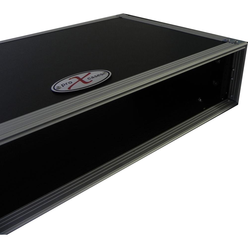 ProX X-4UE Deluxe Effects Rack with Handles, 14" Deep