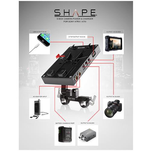 SHAPE D-Box Camera Power & Charger Kit with 98Wh Battery for Sony a7R III & a7 III
