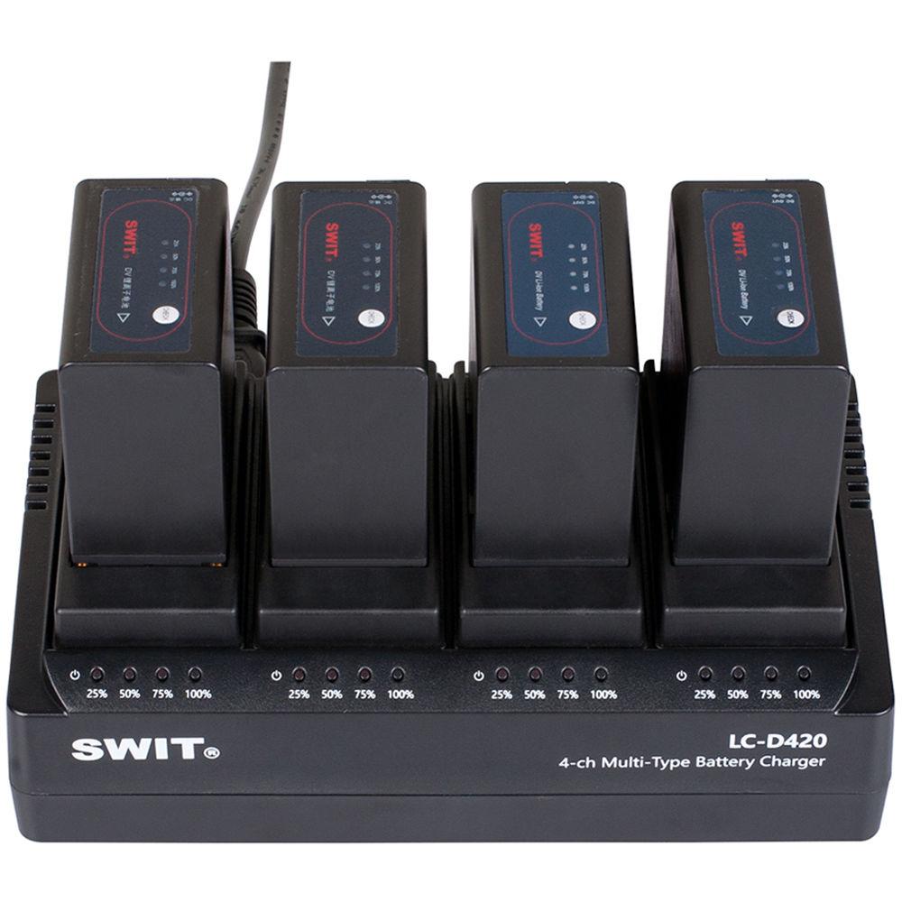 SWIT 4-Ch Simultaneous DV Battery Charger For Sony L Series Batteries