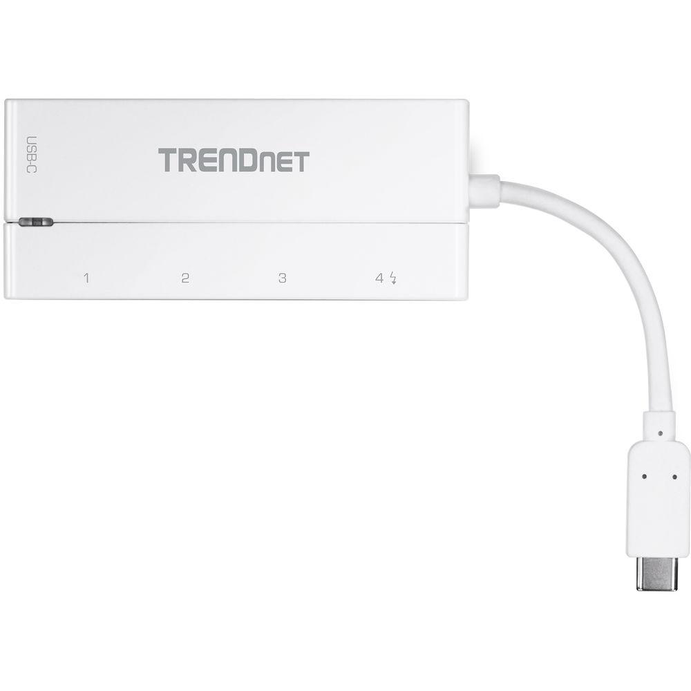 TRENDnet 4-Port USB 3.0 Type-C Hub with Power Delivery