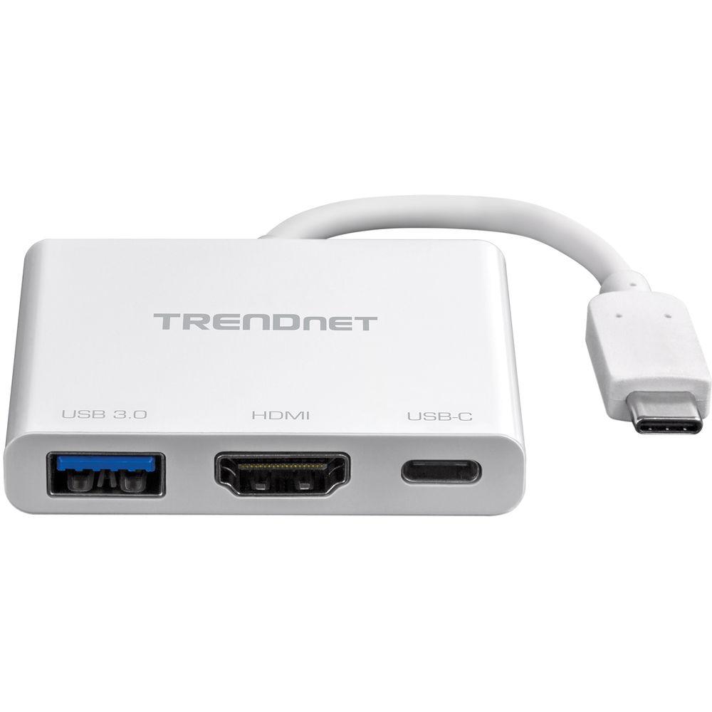 TRENDnet USB Type-C to HDMI Adapter with Power Delivery and USB 3.0 Type-A Port
