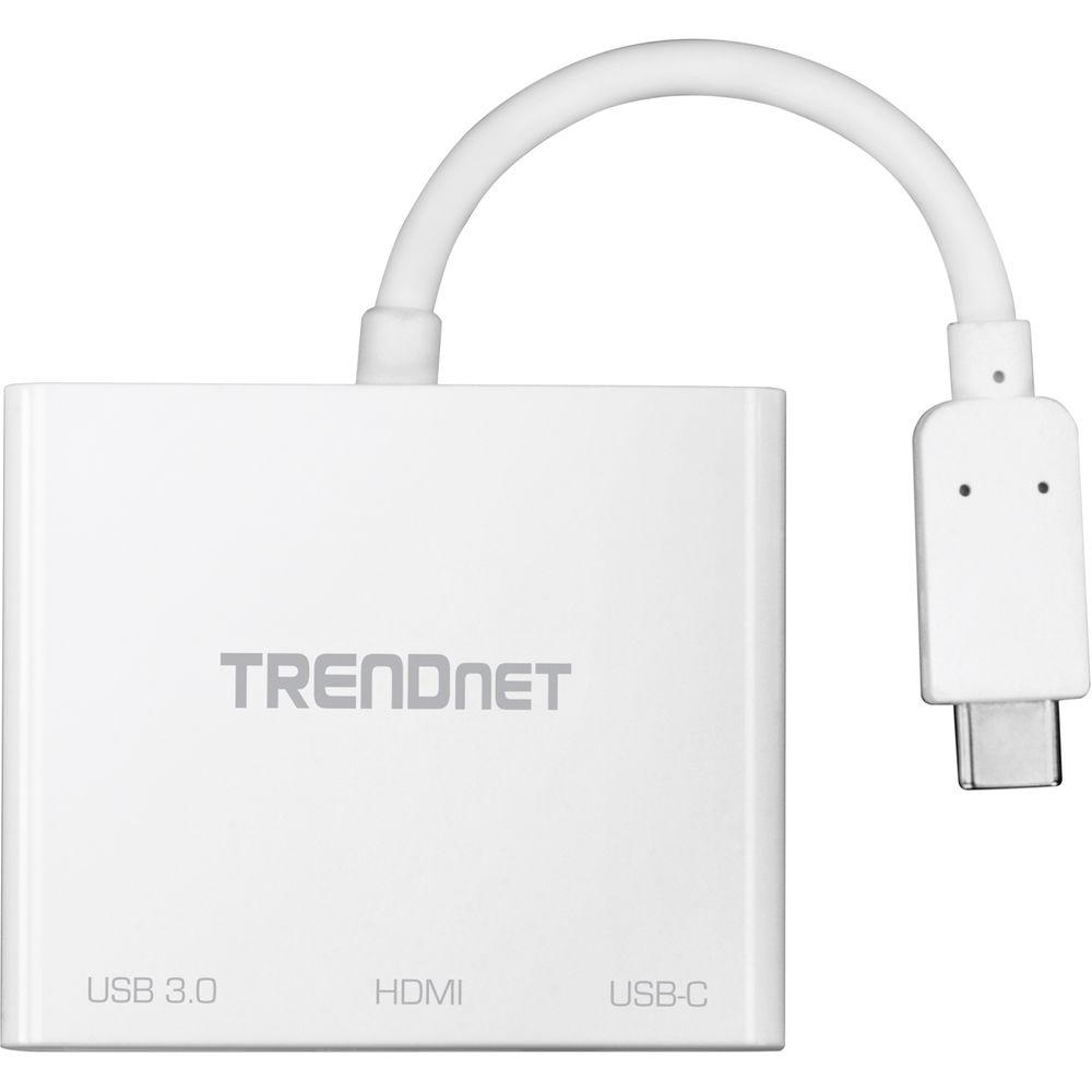 TRENDnet USB Type-C to HDMI Adapter with Power Delivery and USB 3.0 Type-A Port