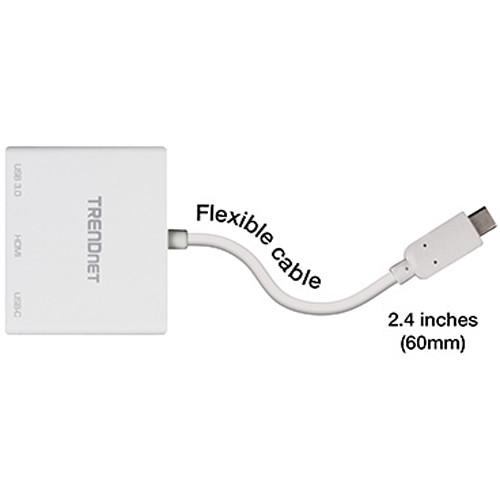 TRENDnet USB Type-C to HDMI Adapter with Power Delivery and USB 3.0 Type-A Port