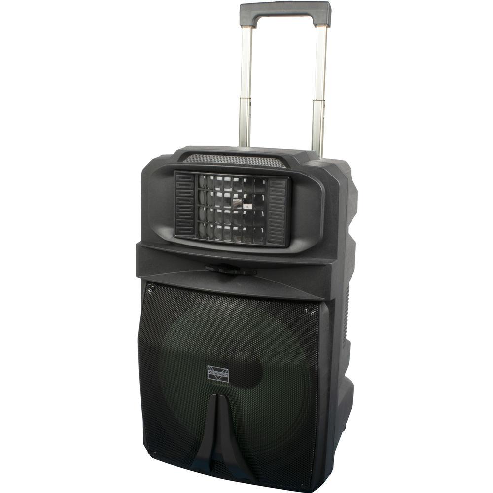 VocoPro Karaoke Thunder-1500 15" 1000W DJ Karaoke Party Speaker with RGB Derby Light