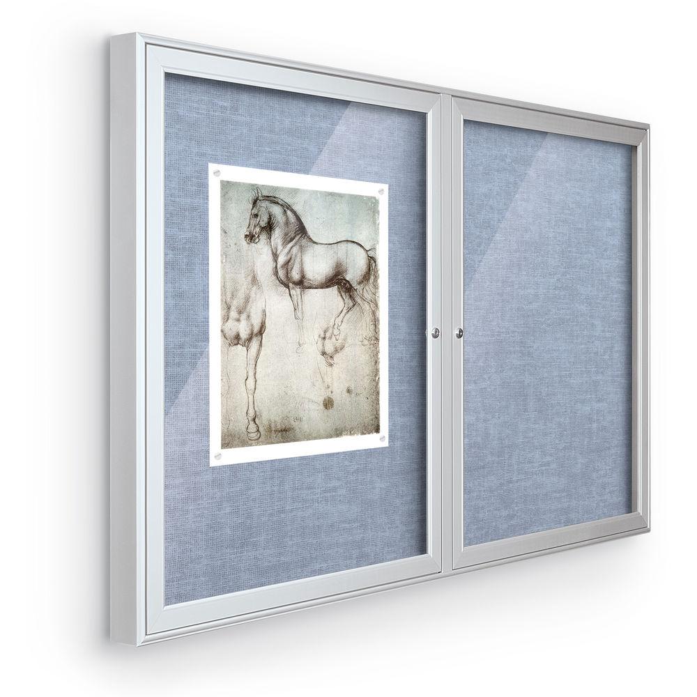 Best Rite Indoor Enclosed Two-Door Bulletin Board Cabinet
