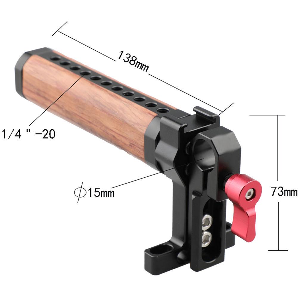 CAMVATE Top Handle Wood Grip with Rod Clamp