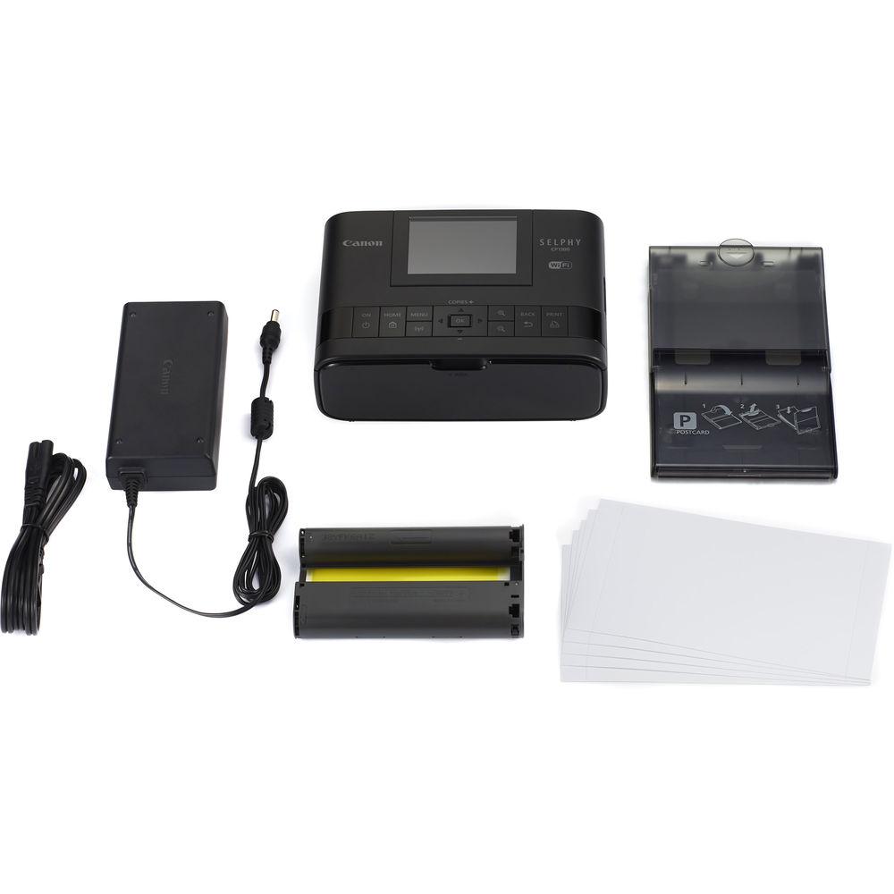 Canon SELPHY CP1300 Compact Photo Printer Battery Bundle