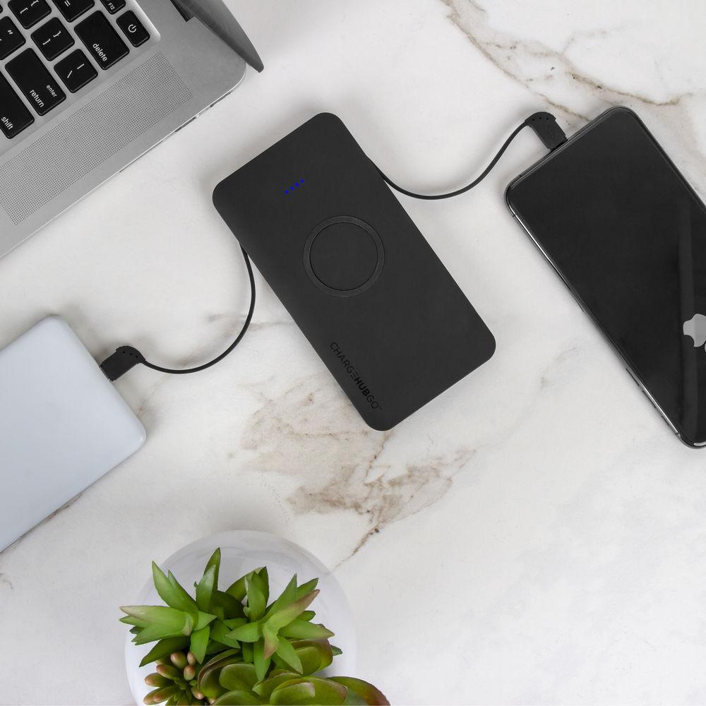 ChargeHub Go Wireless Power Bank with Charging Cables