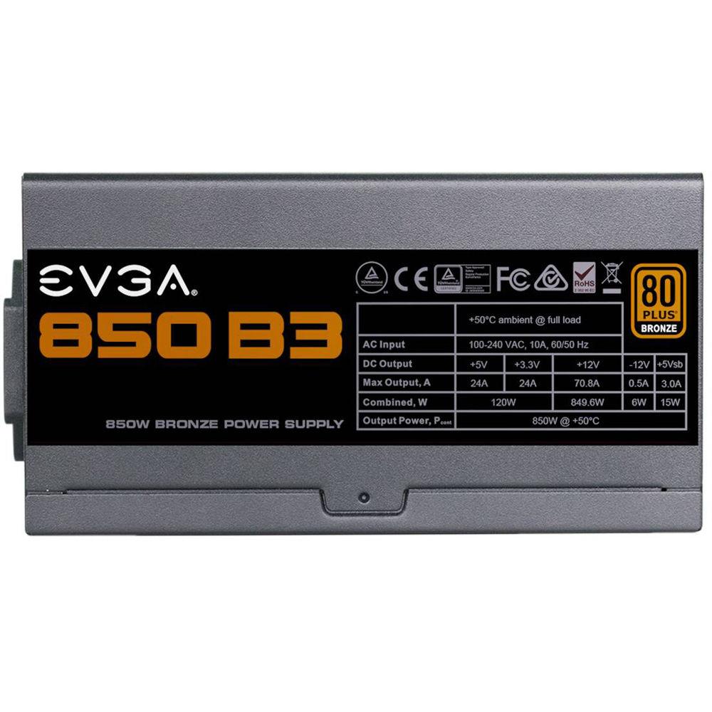 EVGA 850 B3 850W 80-Plus Bronze Fully-Modular Power Supply