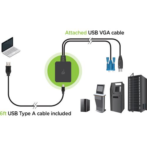 IOGEAR Portable Laptop Console Crash Cart Adapter IT Kit