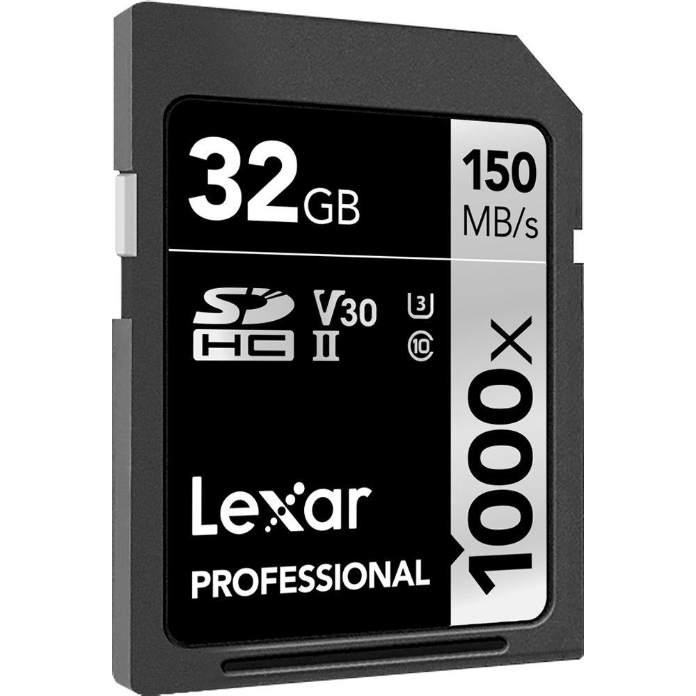 Lexar 32GB Professional 1000x UHS-II SDHC Memory Card