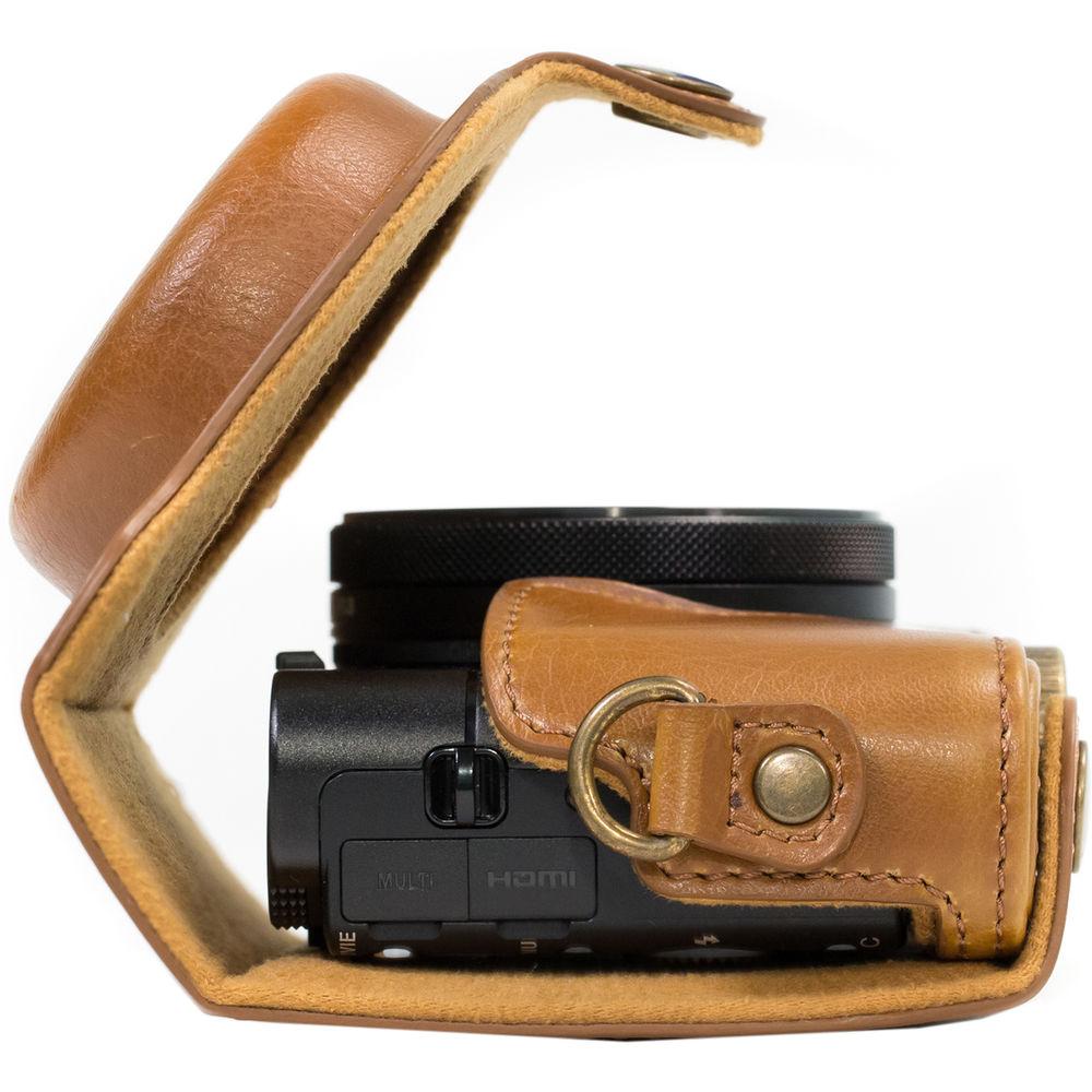 MegaGear Ever Ready PU Leather Camera Case and Strap for Sony Cyber-shot DSC-RX100 VI, V, IV