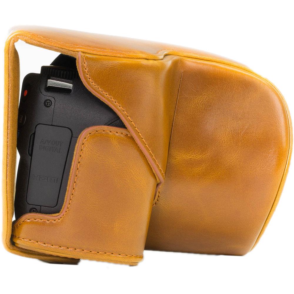 MegaGear Ever Ready PU Leather Camera Case with Strap for Canon PowerShot SX530 HS or SX520 HS