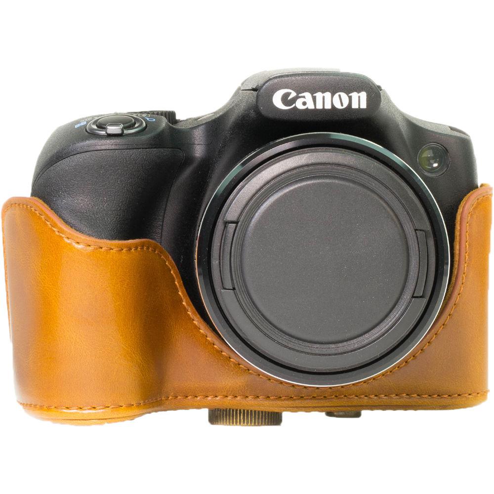 MegaGear Ever Ready PU Leather Camera Case with Strap for Canon PowerShot SX530 HS or SX520 HS