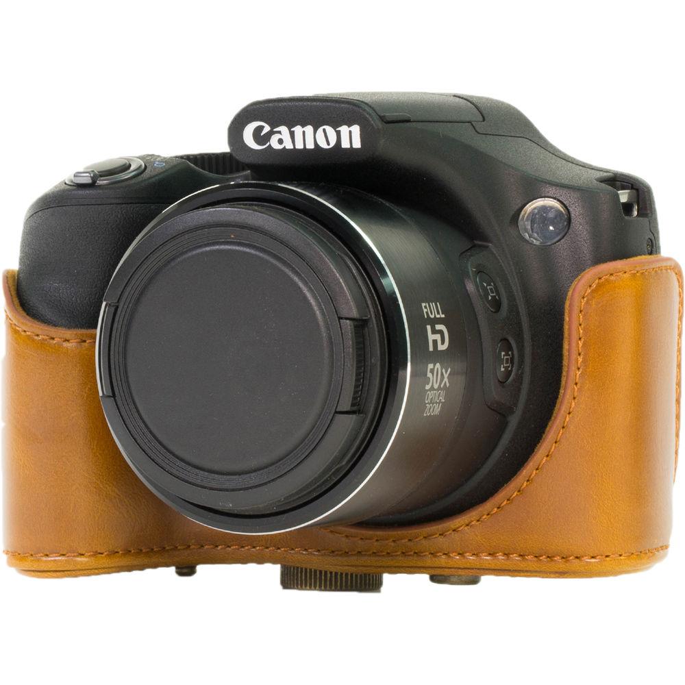 MegaGear Ever Ready PU Leather Camera Case with Strap for Canon PowerShot SX530 HS or SX520 HS