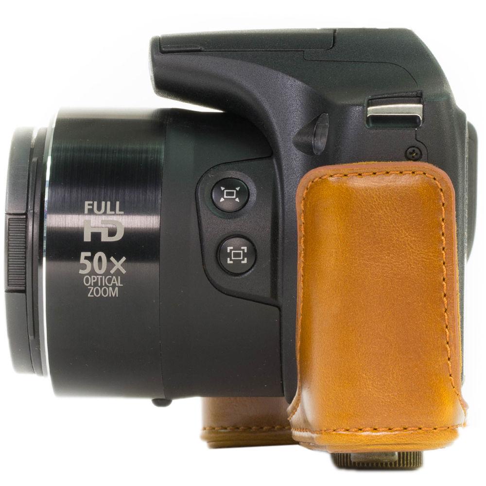 MegaGear Ever Ready PU Leather Camera Case with Strap for Canon PowerShot SX530 HS or SX520 HS