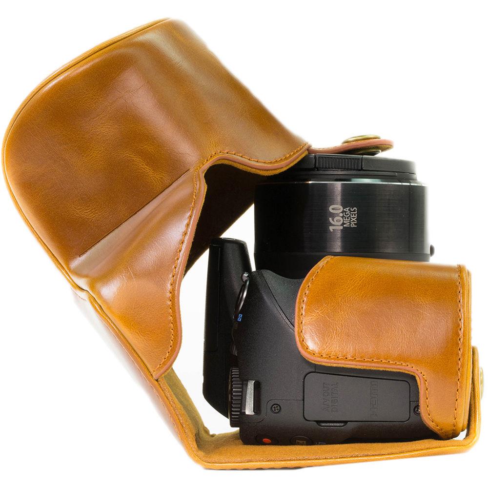 MegaGear Ever Ready PU Leather Camera Case with Strap for Canon PowerShot SX530 HS or SX520 HS