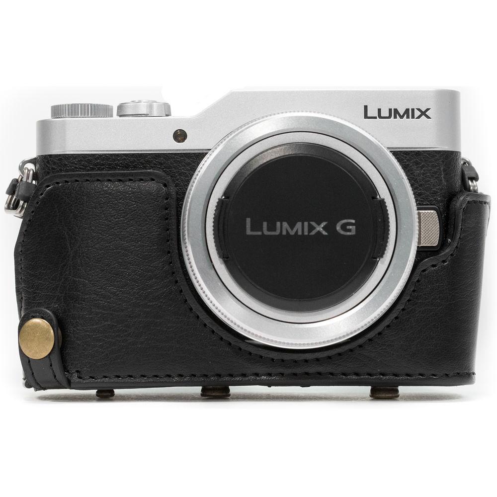 MegaGear Ever Ready PU Leather Case & Strap for Select Panasonic LUMIX with 12-32mm