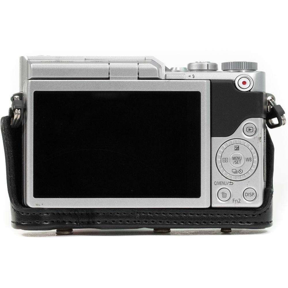 MegaGear Ever Ready PU Leather Case & Strap for Select Panasonic LUMIX with 12-32mm