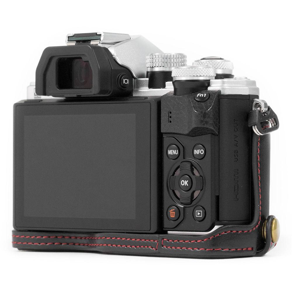 MegaGear Ever Ready PU Leather Half Case and Strap for Olympus OM-D E-M10 Mark II, E-M10