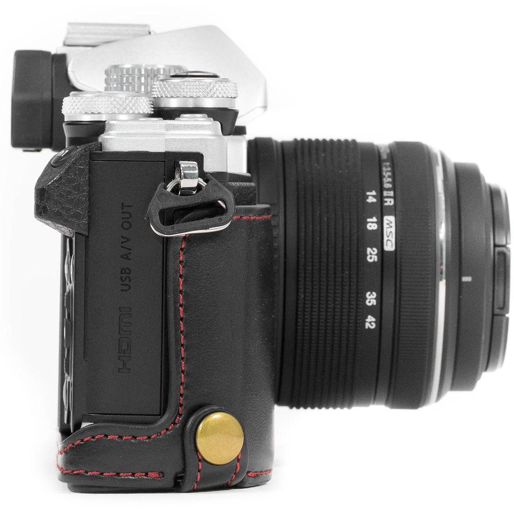 MegaGear Ever Ready PU Leather Half Case and Strap for Olympus OM-D E-M10 Mark II, E-M10