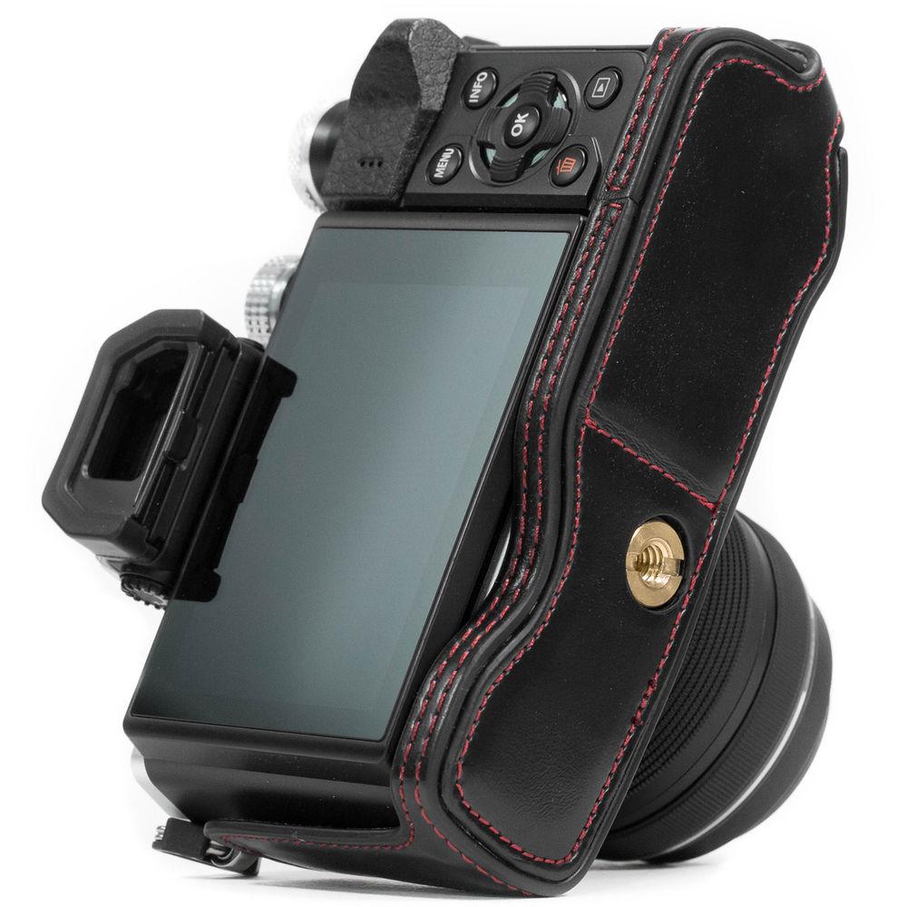 MegaGear Ever Ready PU Leather Half Case and Strap for Olympus OM-D E-M10 Mark II, E-M10
