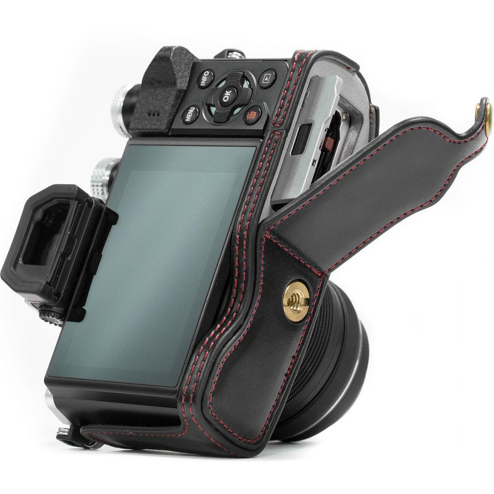 MegaGear Ever Ready PU Leather Half Case and Strap for Olympus OM-D E-M10 Mark II, E-M10