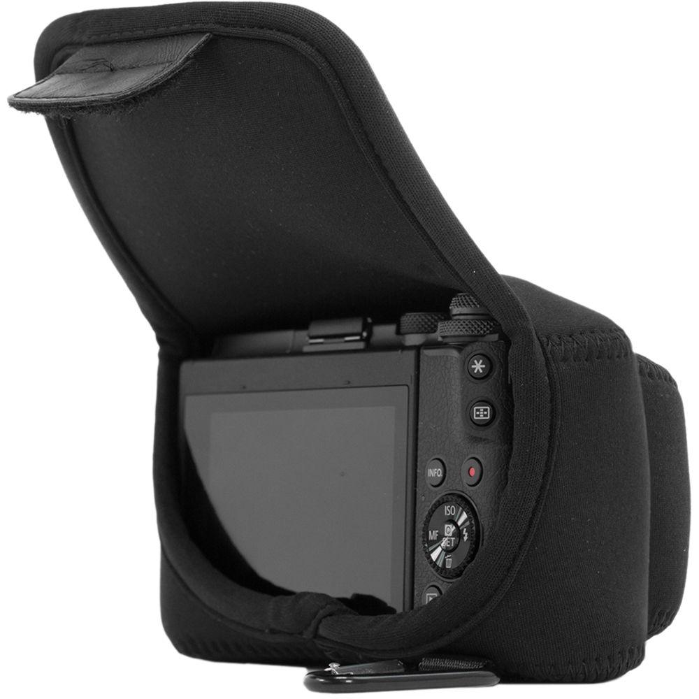 MegaGear Ultra-Light Neoprene Case with Carabiner for Canon EOS M6 with 15-45mm
