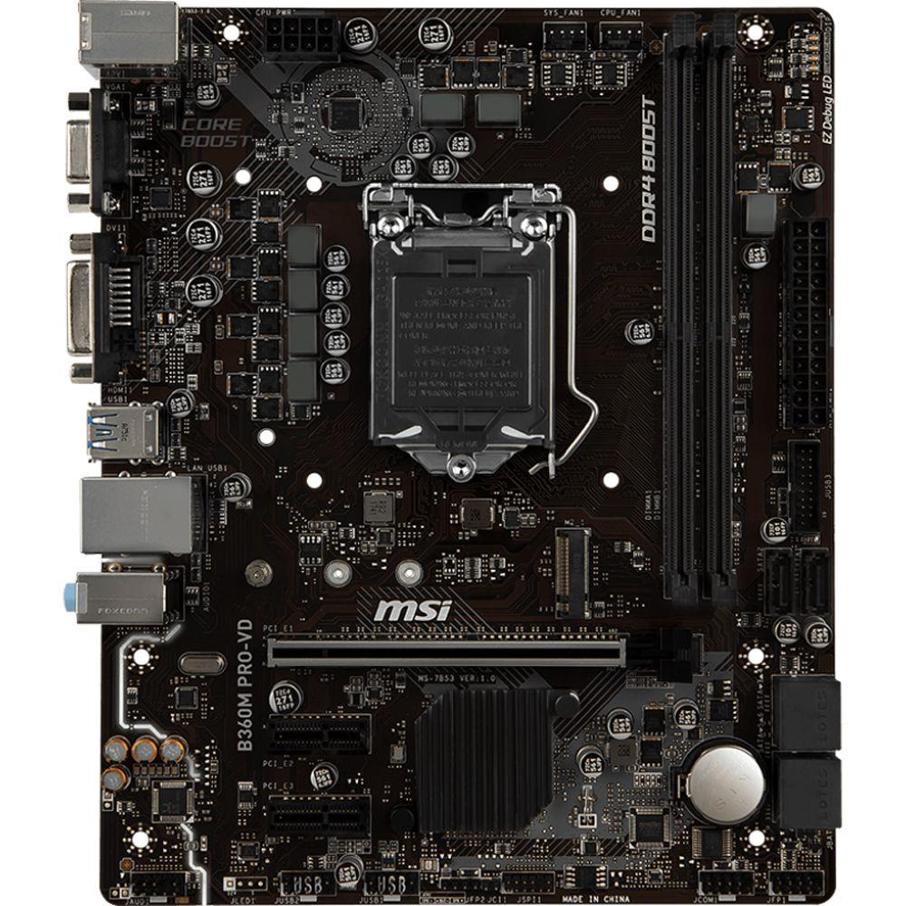 MSI B360M Pro-VD LGA 1151 Micro-ATX Motherboard