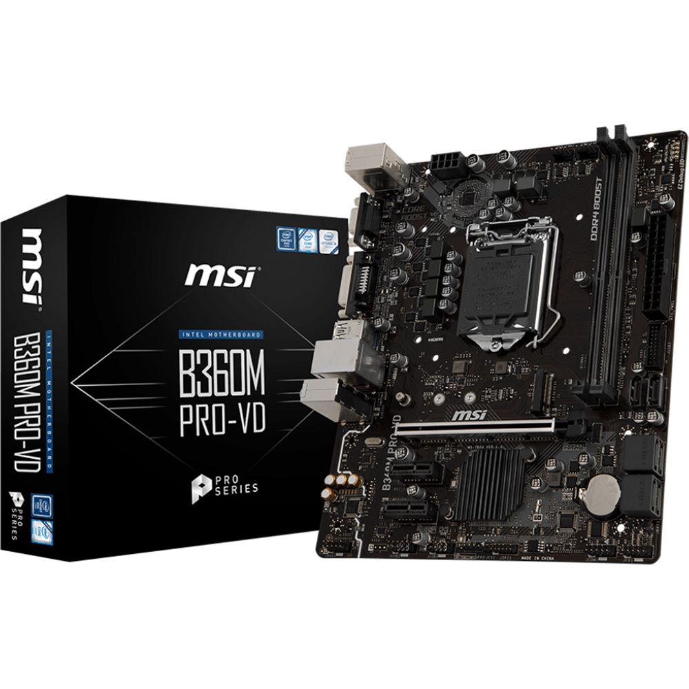 MSI B360M Pro-VD LGA 1151 Micro-ATX Motherboard