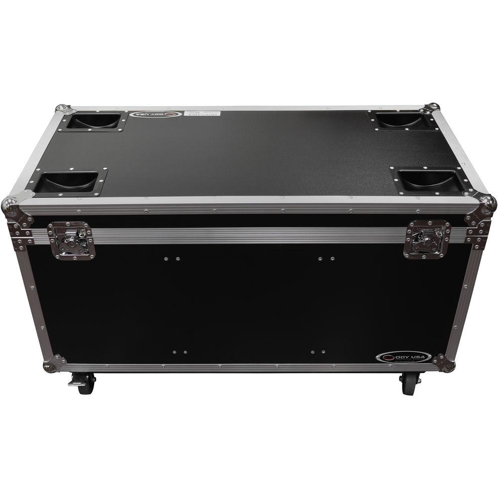 Odyssey Innovative Designs Flight Zone Utility Trunk Touring Case with Wheels, Caster Stacking Plates, and Dividers