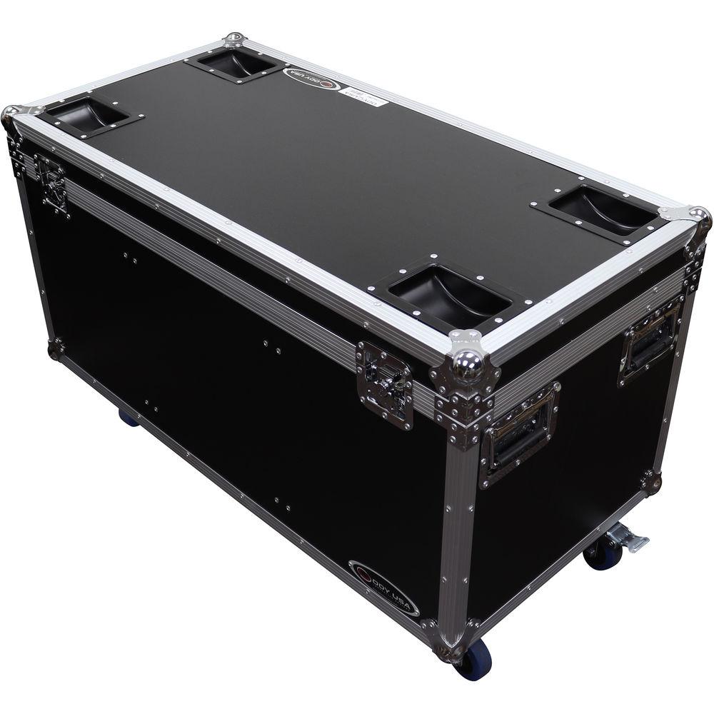 Odyssey Innovative Designs Flight Zone Utility Trunk Touring Case with Wheels, Caster Stacking Plates, and Dividers