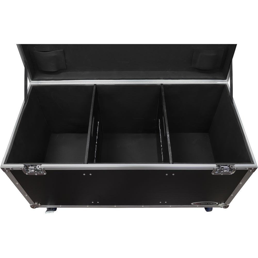 Odyssey Innovative Designs Flight Zone Utility Trunk Touring Case with Wheels, Caster Stacking Plates, and Dividers