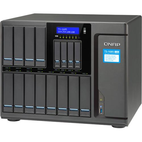 QNAP TS-1685 12 Bay iSCSI NAS, Intel D1521 4-Core 2.4GHz 8GB Sata 6G 4 X 1GBe 40GBe-Ready