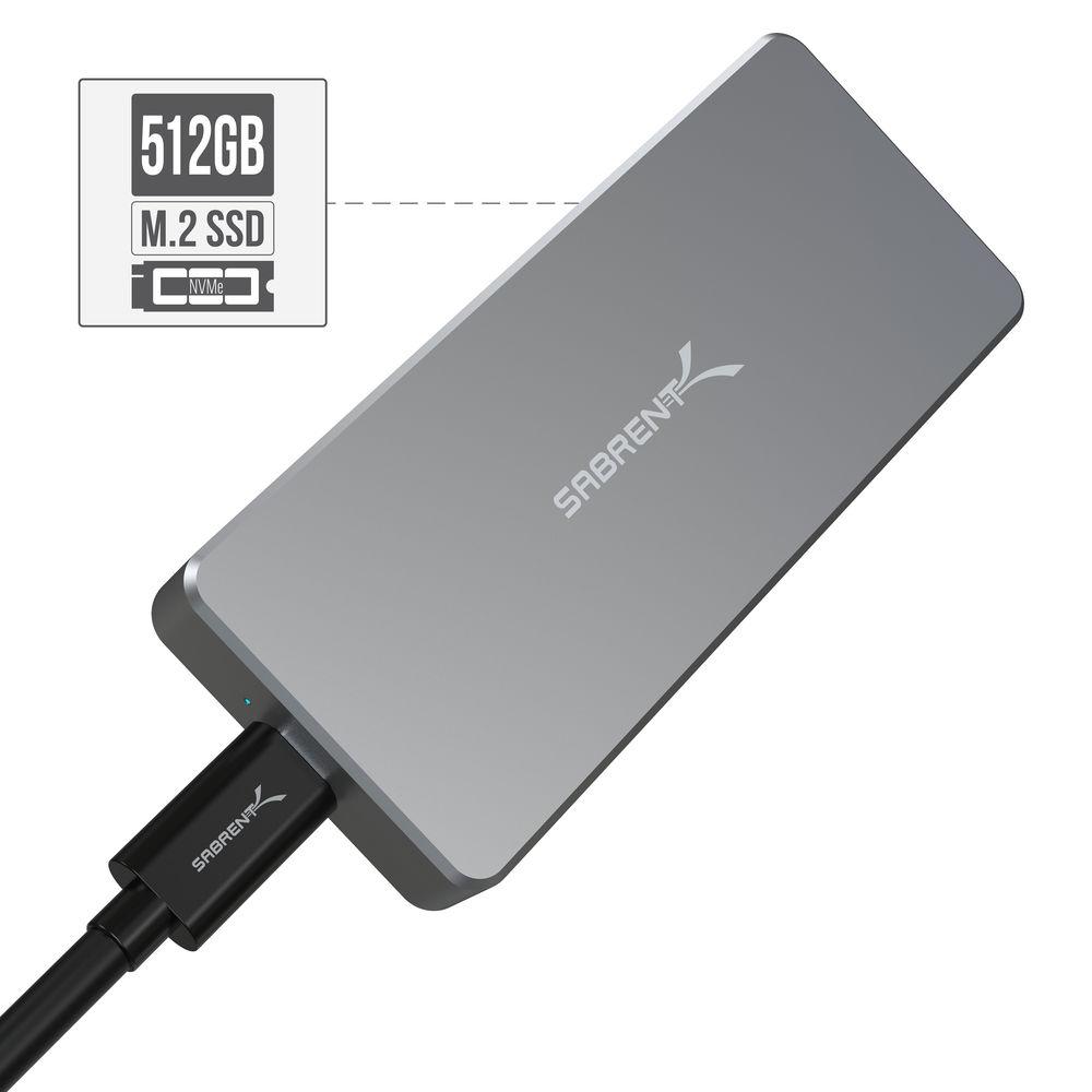 Sabrent 512GB Rocket Pro NVMe USB 3.1 External Aluminum SSD