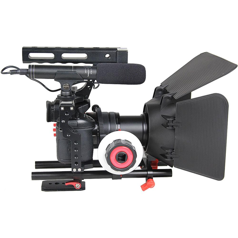 YELANGU C500 Camera Cage with Matte Box and Follow Focus