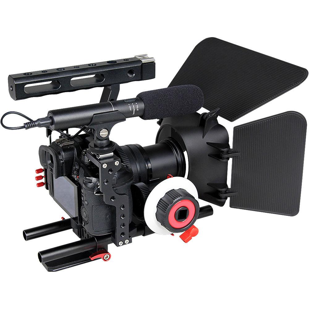 YELANGU C500 Camera Cage with Matte Box and Follow Focus