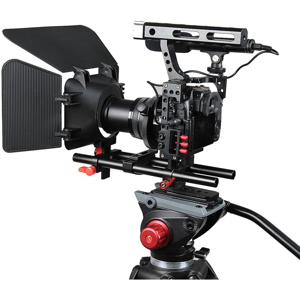 YELANGU C500 Camera Cage with Matte Box and Follow Focus