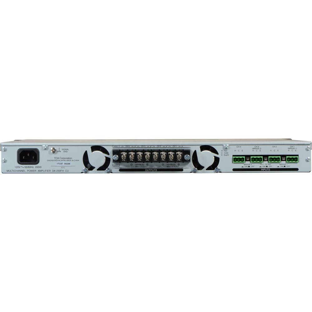 Toa Electronics DA-250FH Four-Channel Digital Amplifier