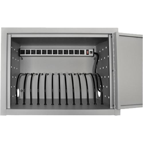 AmpliVox Sound Systems 12-Space, Single-Door Charging Cabinet for Tablets